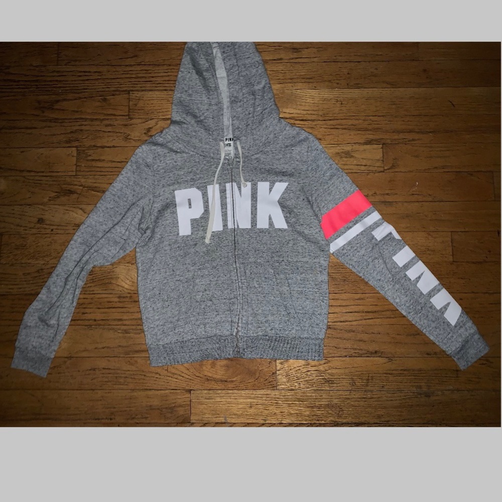 PINK zip up sweater
